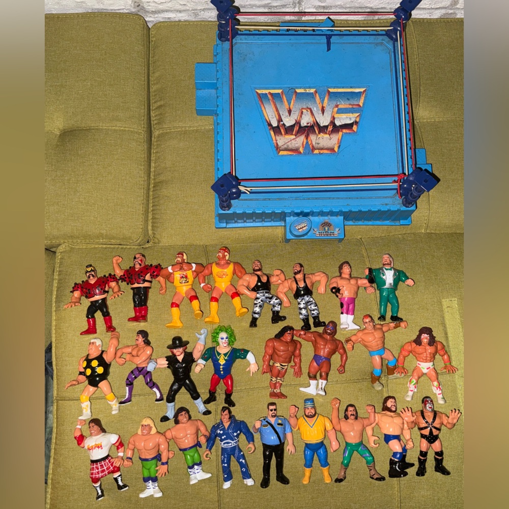 Hasbro Wrestling Action Figures with Blue Ring Playset